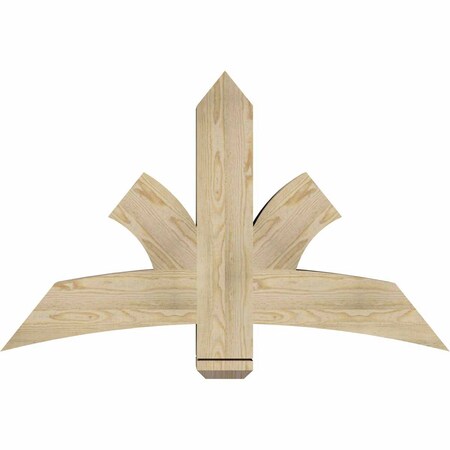 Ekena Millwork Davenport Rough Sawn Timber Gable Bracket, Douglas Fir, 48"W x 30"H x 6"D x 6"F, 15/12 Pitch GBW048X30X0606DAV00RDF